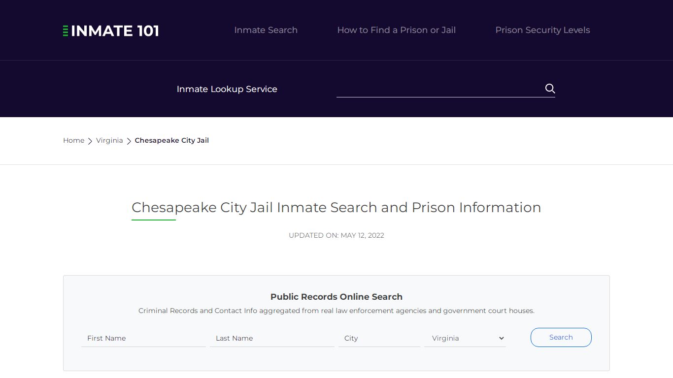 Chesapeake City Jail Inmate Search, Visitation, Phone no ...